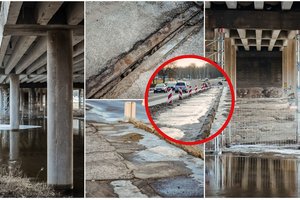 Panevėžyje esantis tiltas, nesulaukęs skubaus remonto, gali griūti  