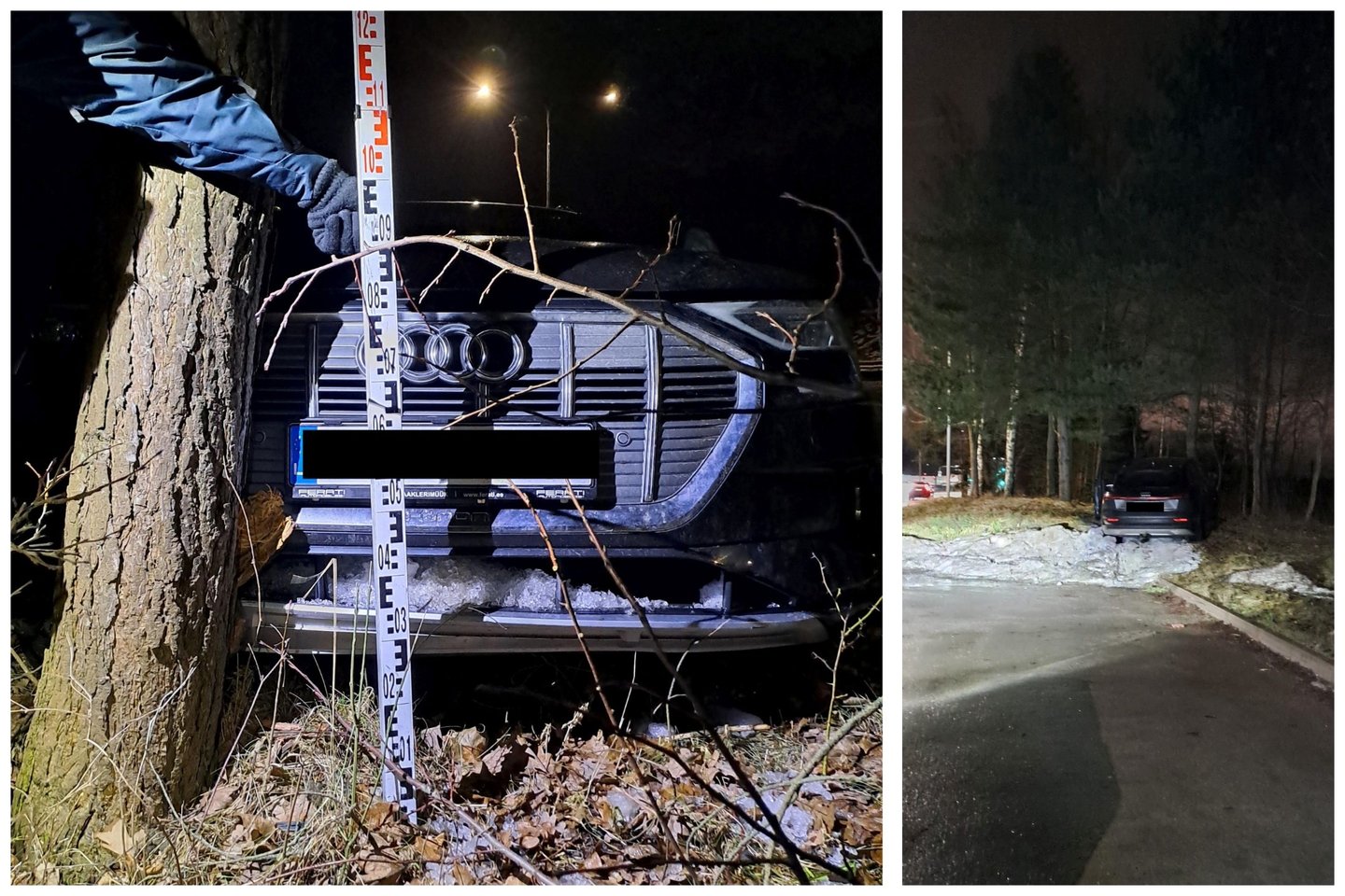 Per avariją nukentėjo pats girtas vairuotojas.