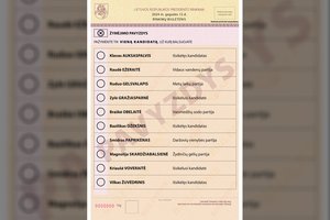 Iki prezidento rinkimų – 100 dienų: VRK paskelbė balsavimo biuletenio pavyzdį