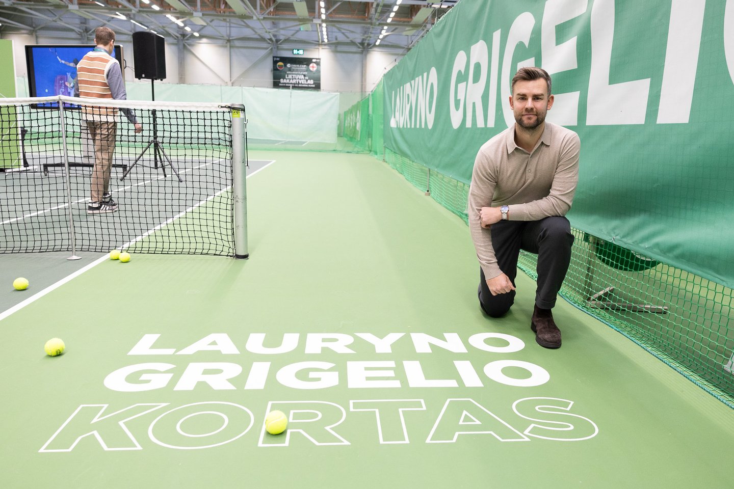 Vilniuje buvo pagerbta teniso legenda Laurynas Grigelis.<br>S.Čirbos nuotr.