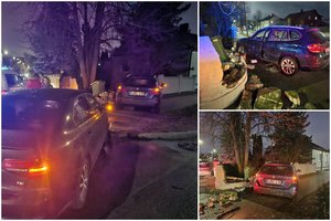 Avarija Kauno „juodajame taške“: žmonės nenukentėjo, bet šį kartą išversta tvora