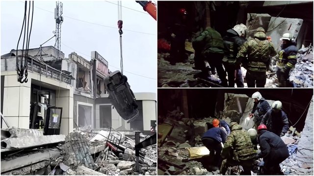 Rusija skelbia – Ukraina neva apšaudė kepyklą Lysyčanske: vaizduose fiksuojami griuvėsiai ir nukentėjusieji
