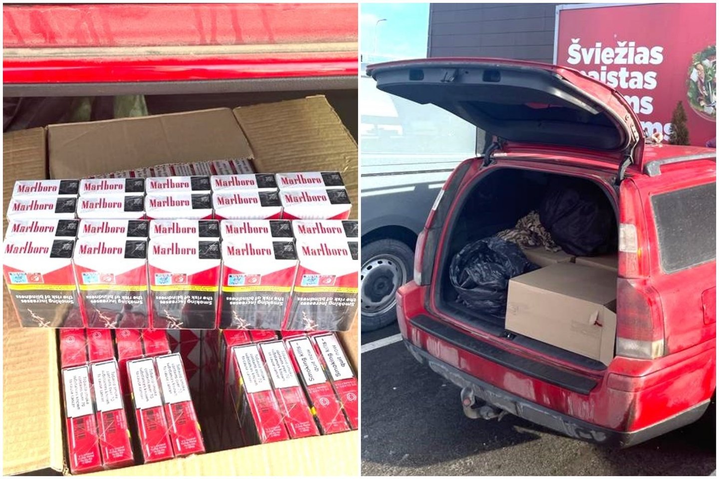 Kontrabandinės cigaretės.