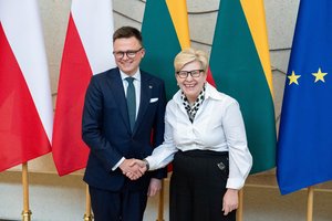 I. Šimonytė susitiko su Lenkijos Seimo maršalka: suprantame būtinybę stiprinti savo gynybą