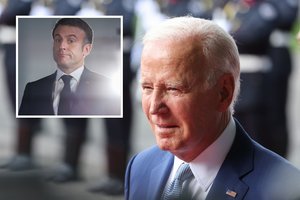 Dar vienas J. Bideno kuriozas: supainiojo E. Macroną su seniai mirusiu Prancūzijos prezidentu