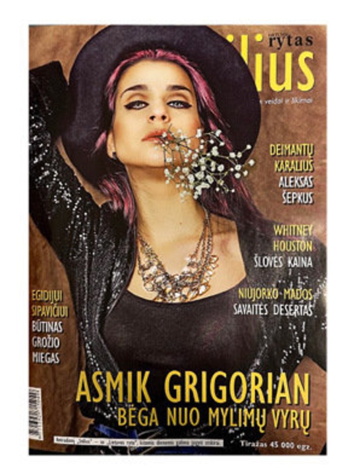  Asmik Grigorian prieš 12 metų puošė žurnalo  „Stilius“ viršelį.<br>lrytas.lt archyvo nuotr.