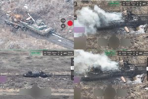 Įspūdingas mūšis: vienu dronų smūgiu priplojo 21 rusų karo mašiną