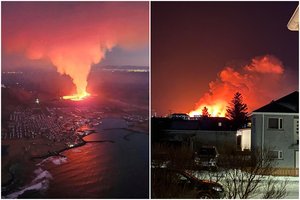 Islandijoje vėl išsiveržė ugnikalnis: atsivėrė 3 km ilgio plyšys, evakuota garsioji Žydroji lagūna