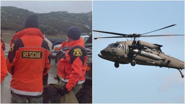 Dingus penkiems jūrų pėstininkams, radinys netoli San Diego: aptiko sraigtasparnio nuolaužas