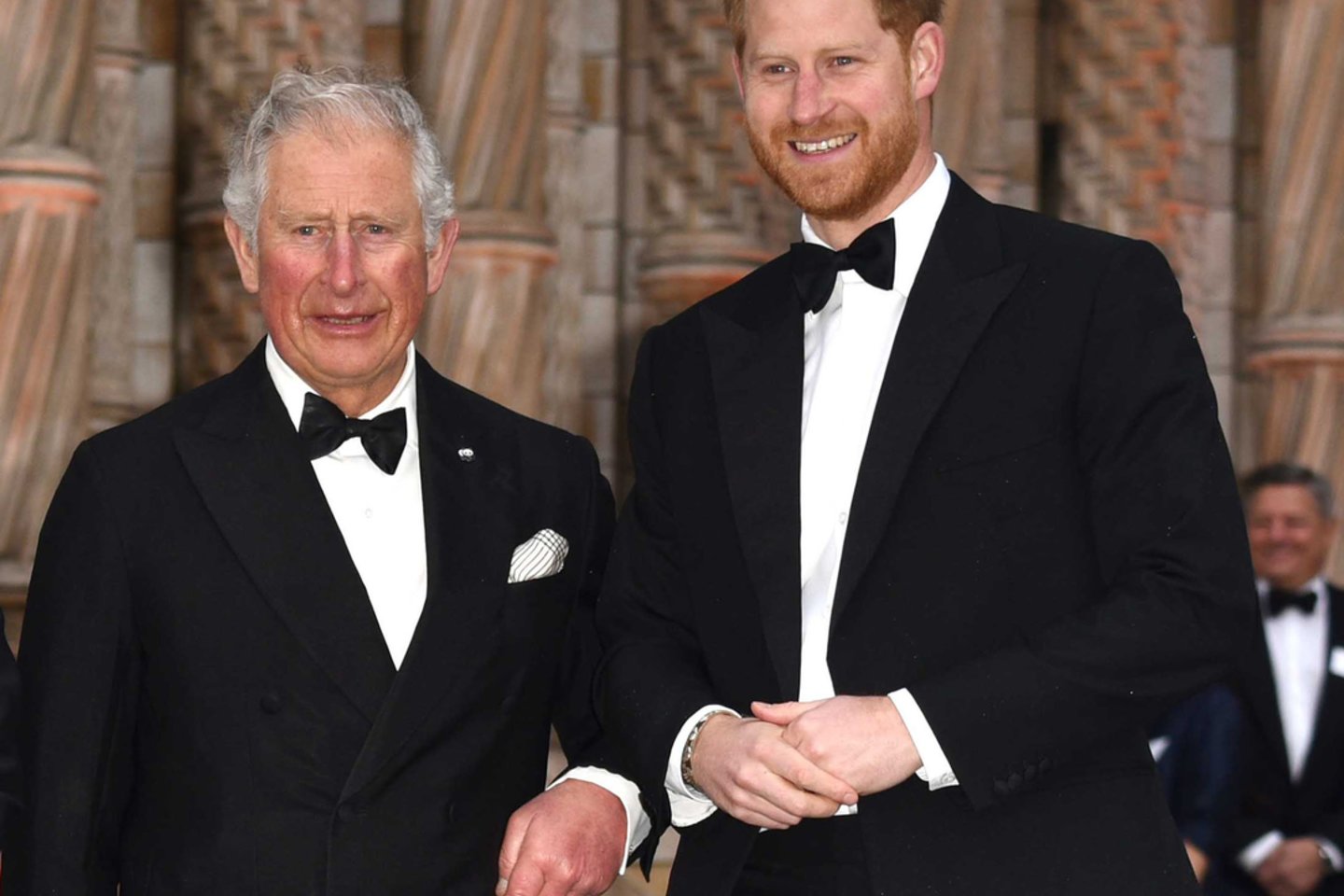 Karalius Karolis III ir princas Harry.<br>Phil Loftus/Capital Pictures/Scanpix nuotr.