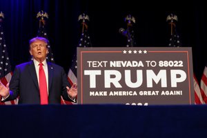 D. Trumpas laimėjo pirminius respublikonų rinkimus Nevadoje
