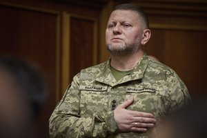 V. Zelenskis suteikė V. Zalužnui Ukrainos didvyrio vardą