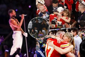 „Super Bowl“ finale – kraują kaitinantis Usher’io pasirodymas ir aistringi T. Swift bučiniai su mylimuoju