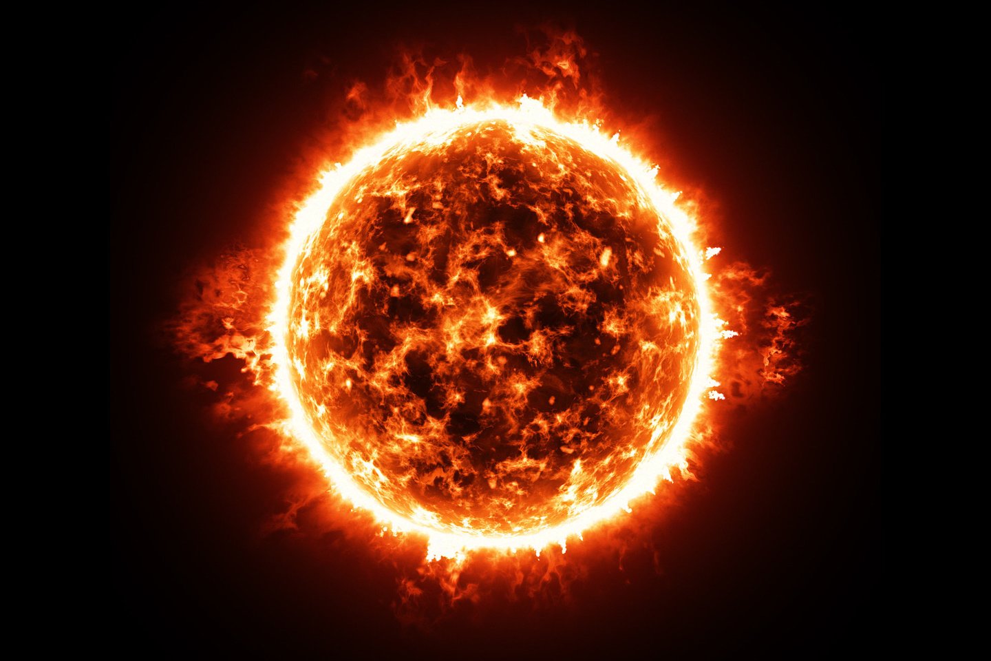  Pagal Saulės paviršiuje matomų dėmių dažnumą ir intensyvumą galima nustatyti Saulės aktyvumo lygį tam tikru 11 metų Saulės ciklo metu.<br> 123rf iliustr.