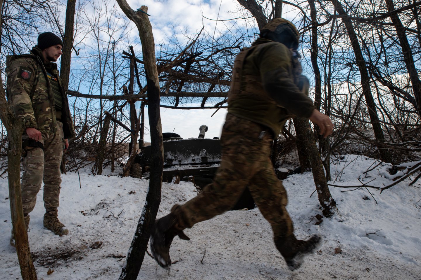 Karas Ukrainoje, Kupiansko apylinkės.<br>ZUMA Press/Scanpix nuotr.