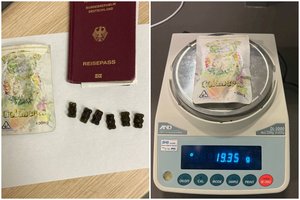 Rusijos oro uoste sulaikytas vokietis, pas kurį rasta guminukų su kanapėmis