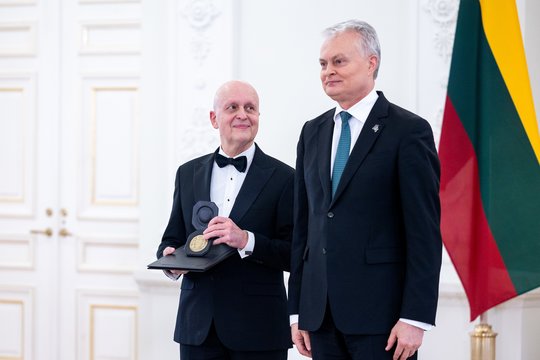 Prezidentūroje įteiktos Nacionalinės kultūros ir meno premijos. M.Urbaitis.<br>J.Kalinsko (ELTA) nuotr. 