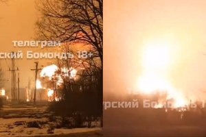 Rusijoje liepsnoja dar viena naftos bazė: valdžia praneša apie drono ataką