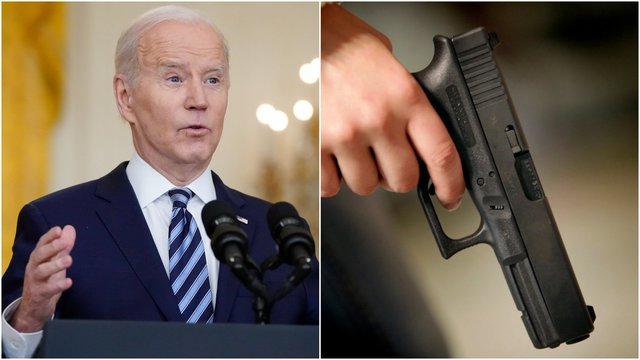 J. Bideno atsakas po šaudynių JAV: ragina imtis veiksmų dėl prekybos ginklais