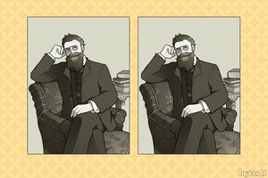 Šventinis iššūkis: ar rasite 5 skirtumus tarp Jono Basanavičiaus portretų?