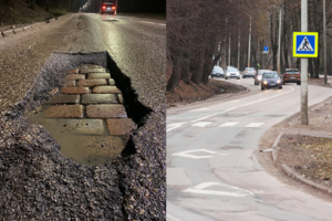 Kaunietis įspėja apie duobę „žudikę“ – prakirstomis padangomis jau stovėjo ne vienas automobilis