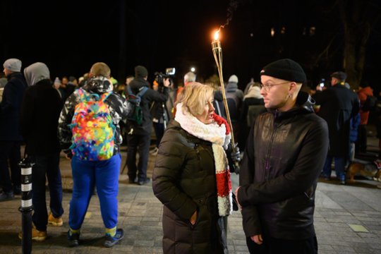  Penktadienio vakarą Vilniuje buvo pagerbtas A.Navalnas.<br> V.Skaraičio nuotr.