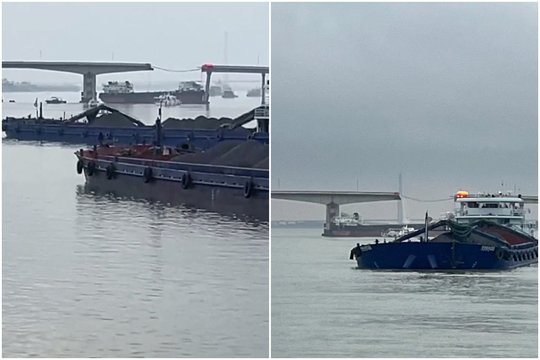 Kinijoje laivas rėžėsi į tiltą, nublokšdamas į upę juo važiavusius automobilius. 