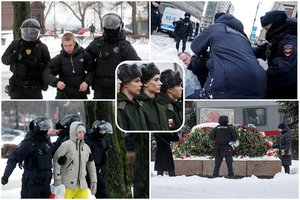 Dar vienas priešnuodis Rusijos opozicijai: susirinkusiems pagerbti A. Navalną – šaukimai į kariuomenę