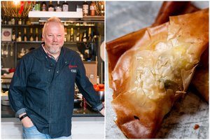 Bulvėmis ir žirneliais įdaryti pyragėliai: V. Radzevičius pamokė, kaip gaminti indiškas samosas