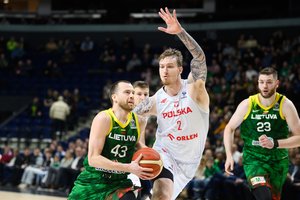 Lietuvos krepšininkai galingai sužaidė debiutinį 2025-ųjų Europos čempionato atrankos mačą – nepasigailėjo Lenkijos