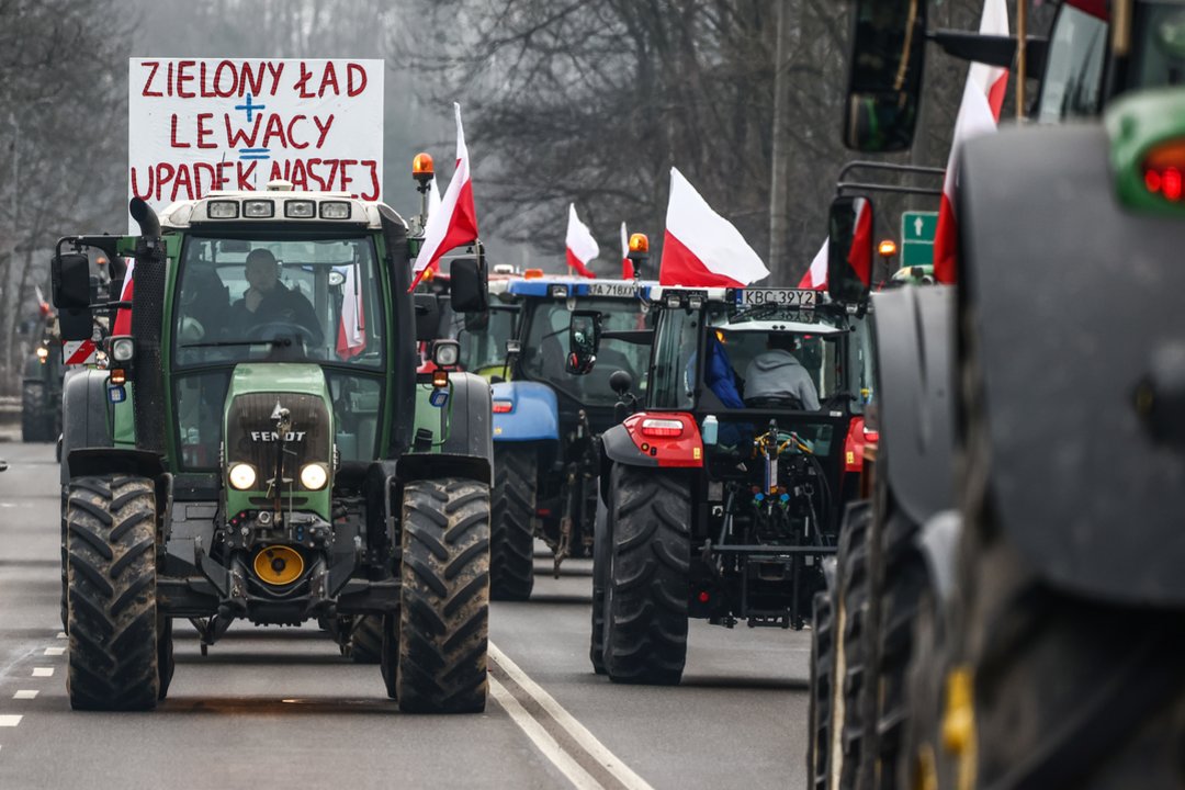 Polscy rolnicy zablokowali główną drogę do Niemiec