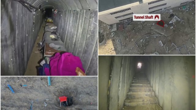 Izraelio kariuomenė pasidalijo filmuota medžiaga – atrastas tunelis ir poreikiams pritaikytos patalpos