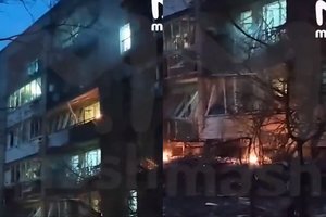 Sankt Peterburgo daugiabutyje nugriaudėjo sprogimas: pranešama apie dronų ataką ir sužalotus žmones