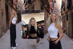 Barselonoje krepšininką D. Motiejūną palaikiusi mylimoji B. Gaižauskaitė pasidalijo užburiančiais kadrais