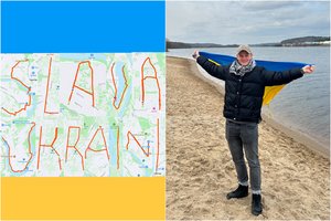 Studentas iš Kauno nusprendė netradiciniu būdu išreikšti palaikymą Ukrainai: „Nebuvo lengva“