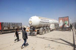 Izraelio kariai neįleido į Gazos Ruožą sunkvežimių su maistu