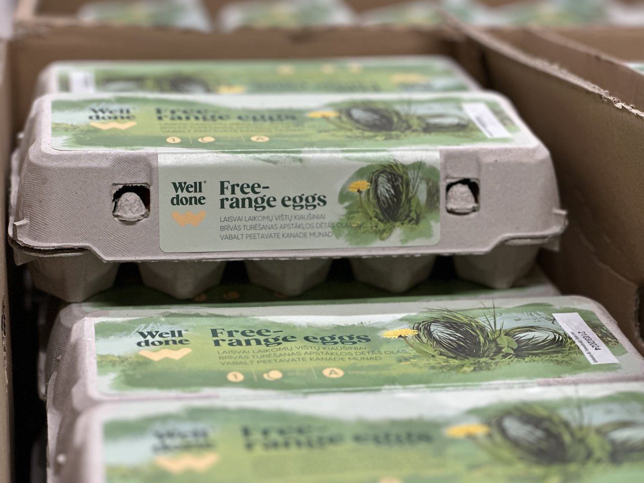 Laisvai laikomų vištų kiaušiniai.<br>Pranešimo autorių nuotr.