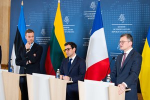 G. Landsbergis sveikina Prancūzijos lyderystę dėl paramos Ukrainai: esame pasiryžę prisidėti