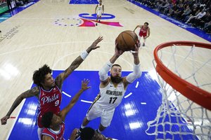 J. Valančiūnas rezultatyvumu neišsiskyrė, tačiau „Pelicans“ iškovojo pergalę Filadelfijoje