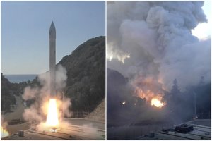 Japonijos privačios kompanijos sukurta raketa sprogo iškart po paleidimo