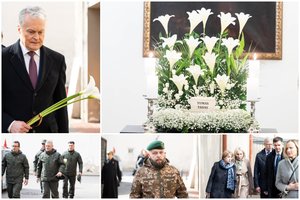 Sudiev, Milžine: Vilniuje atsisveikinama su fronte Ukrainoje žuvusiu T. Tumu