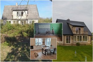 Nors iki įsigyto namo teko brautis per brūzgynus, dabar tai pajūrio gražuolis: atgaivino jį dviese