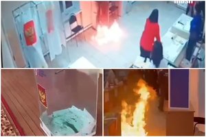 Rinkimai Rusijoje. Rusai gavo perspėjimus nedalyvauti protestuose, tęsiasi išpuoliai prieš balsavimo punktus