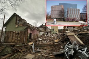 Griaunamas dar vienas Žvėryno medinukas  – nebeslepia, kas kils vietoje jo