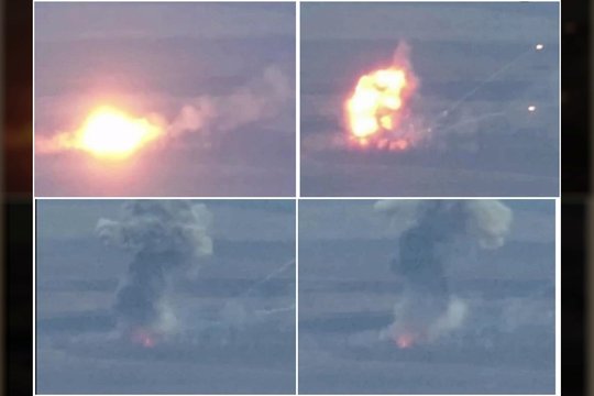  Pasitelkusi dronus kamikadzes, Ukrainos kariuomenė Donecko regione sunaikino Rusijos savaeigę haubicą „2S19 Msta-S“.