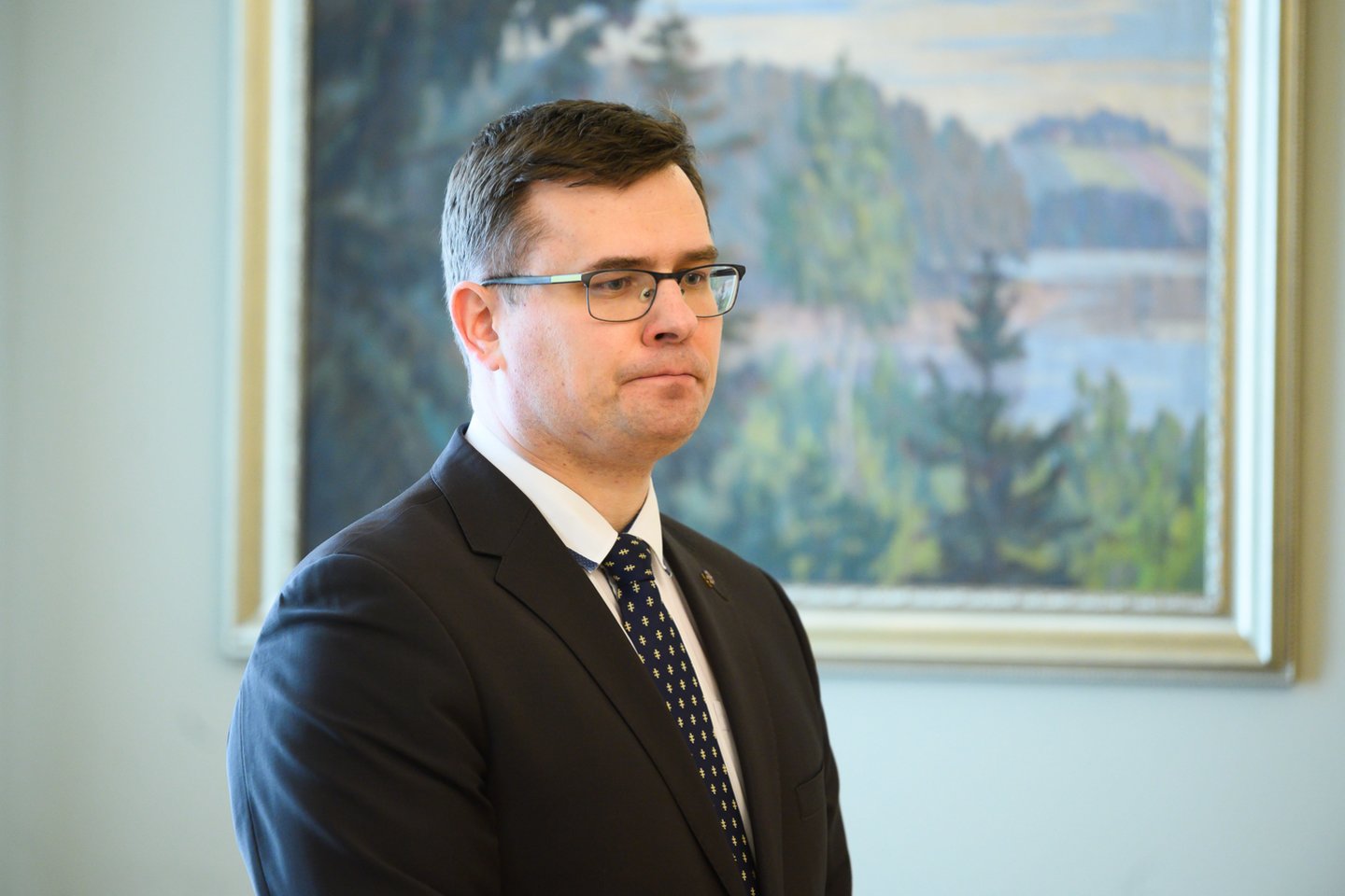 Laurynas Kasčiūnas susitiko su Gitanu Nausėda.<br>V.Skaraičio nuotr.