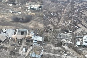 Rusijos aviacija 500 kg bombomis sunaikino kaimą Belgorodo srityje