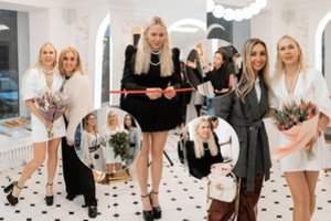 Žinomą verslininkę Gintarę Armalę trečios grožio studijos įkurtuvių proga sveikino būrys žinomų Lietuvos moterų