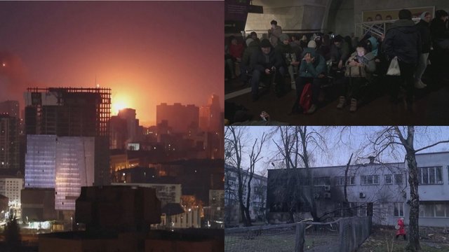Po pertraukos Rusija surengė kruviną ataką Kyjive: nors visas raketas pavyko numušti, neišvengta sužeistųjų
