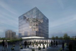 Stabdomos įspūdingos Lietuvos banko būstinės Žirmūnuose statybos: priežastis – liūdna